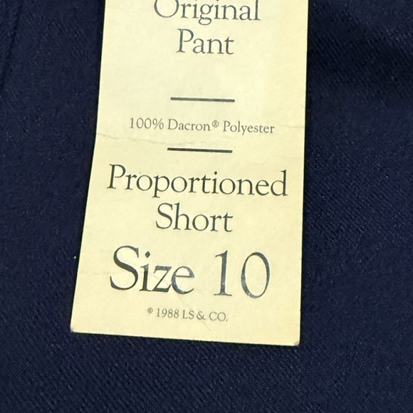Bend Over Levi Strauss Navy Blue Sz 10 Petite NWT Vintage USA Trousers office - Picture 9 of 13